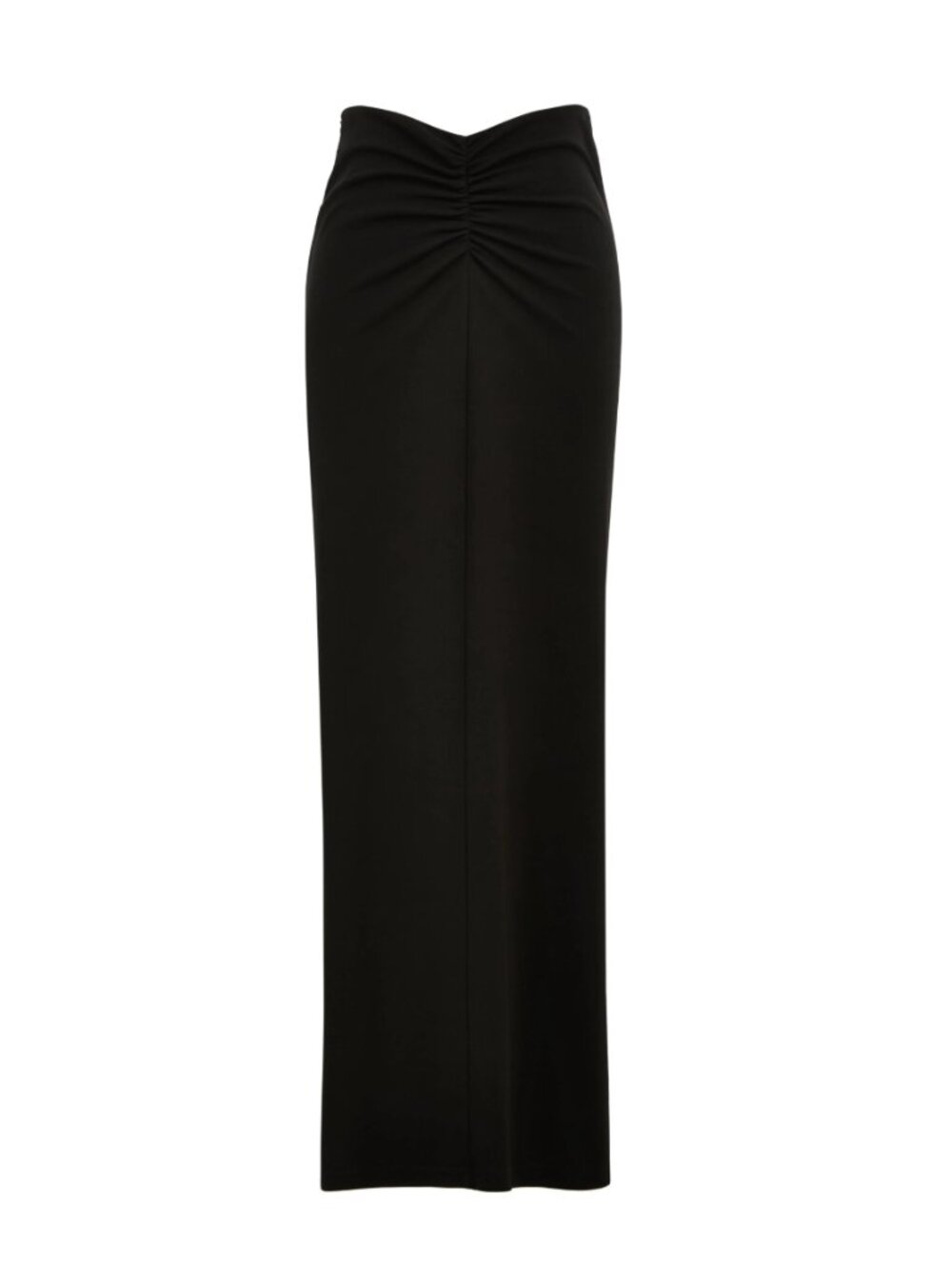Siren Ruched Slit Midi Skirt in Four Way Stretch Fabric Size L